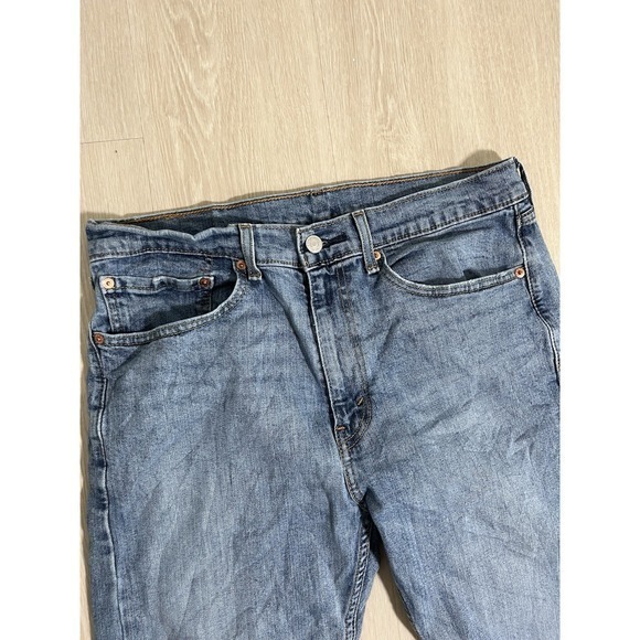 Levis 505 Jeans Mens 34x30 Blue Regular Straight Y2K Mid Rise Medium Wash Denim - Picture 2 of 16